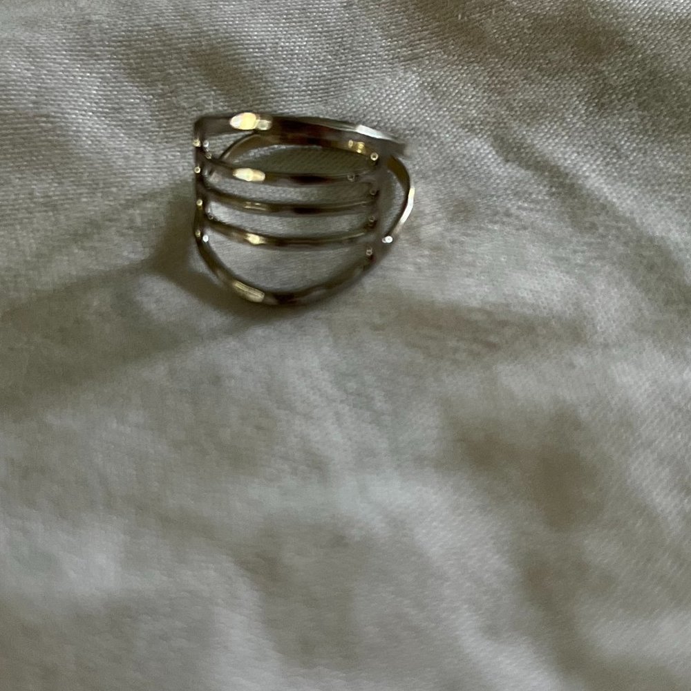 Sterling Silver Banded Ring Size 4